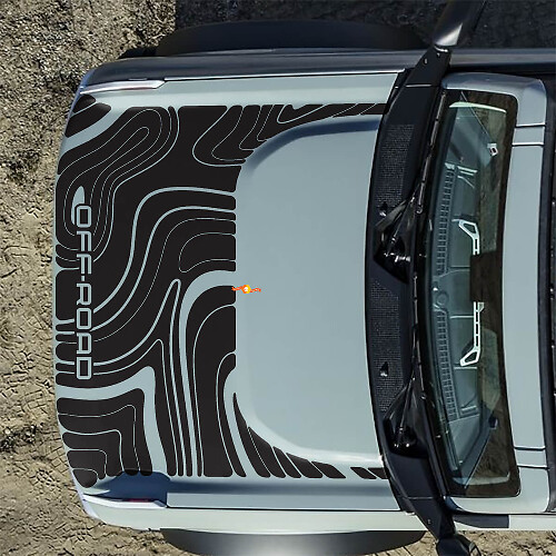 Adesivi Topografici Cofano Off Road per Ford Bronco