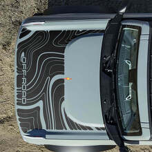 Adesivo Vinile Topografico Cofano Fuoristrada 2 per Musclecar horse 4