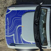 Adesivo Vinile Topografico Cofano Fuoristrada 2 per Musclecar horse 5