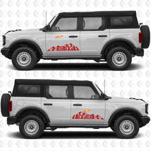 Adesivo in vinile grafico laterale porta montagna fuoristrada 4x4 compatibile con Ford Bronco 2