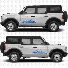Adesivo in vinile grafico laterale porta montagna fuoristrada 4x4 compatibile con Ford Bronco 3