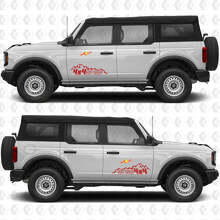 Adesivo in vinile 4x4 Off Road Montagne Porte Laterali 3 per Musclecar horse 3