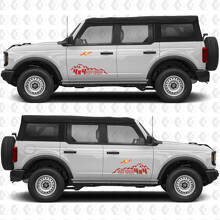 Adesivo Vinile Grafico Laterale Porta Montagne Fuoristrada 4x4 compatibile con Ford Bronco 3