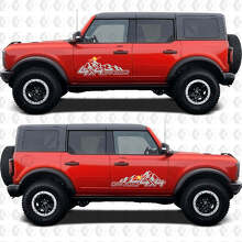 Adesivo in vinile 4x4 Off Road per porta laterale 2 pezzi per Musclecar horse 3