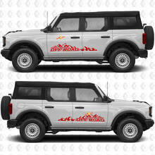 2x 4x4 Off Road Adesivi Grafici Laterali Porta per Ford Bronco Black Diamond 2