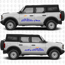 2x 4x4 Off Road Adesivi Grafici Laterali Porta per Ford Bronco Black Diamond 3