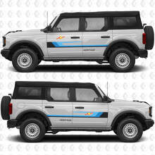 Adesivi in vinile con strisce da corsa retro classiche per porte laterali 2 per Ford Bronco 3