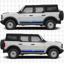 Adesivo in Vinile con Strisce Laterali Montagne al Tramonto Retro per Porte Musclecar horse 2