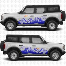 Adesivo in Vinile con Grafiche Porte Laterali Mountains per Ford Bronco 2