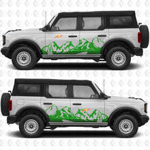 Adesivo in Vinile con Grafiche Porte Laterali Mountains per Ford Bronco 3
