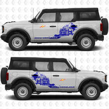 Adesivo in Vinile Grafico per Porte Laterali Mountain Rock Crawler adatto a Ford Bronco 2