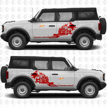 Adesivo in Vinile Grafico per Porte Laterali Mountain Rock Crawler adatto a Ford Bronco 3