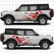 Kit di Adesivi Laterali in Vinile 4x4 Off Road Antischizzi di Fango per Musclecar horse_3