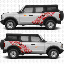 Adesivo in vinile per porte laterali splash off-road 4x4 3 pezzi per Ford Bronco 3