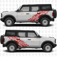 Adesivo in vinile per porte laterali splash off-road 4x4 3 pezzi per Musclecar horse 3