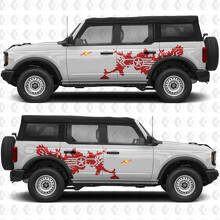 Adesivo in vinile grafico Military Star Splash per porte laterali adatto a Ford Bronco 3