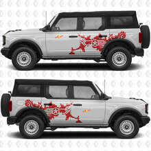 Adesivo in vinile laterale Military Star Splash per Musclecar horse 3