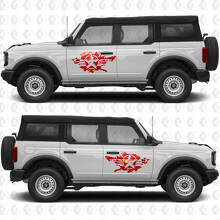 Adesivo in vinile con grafica Military Star Splash per porte laterali 2 adatto a Ford Bronco 3