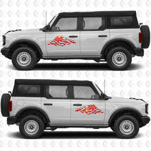 Adesivo Vinil Grafico 2 per Porte Laterali con Bandiera USA per Ford Bronco 3