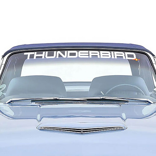 Adesivo in Vinile Grafica Parabrezza Thunderbird compatibile con Musclecar Thunderbird
