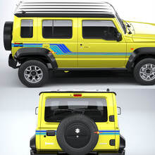 Kit di Adesivi in Vinile con Striscia Retro Laterale e Posteriore Heritage per Suzuki Jimny XL_2
