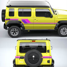 Kit di Adesivi in Vinile con Striscia Retro Laterale e Posteriore Heritage per Suzuki Jimny XL_3