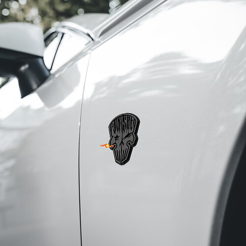 Distintivi Parafango Teschio Punisher Emblema Portellone Distintivo 3D