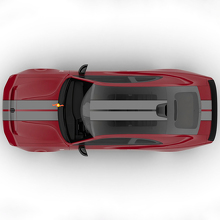 Adesivo vinilico Sixpack Dual Central Stripes Hood Rally Offset per Dodge Charger Daytona 3
