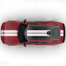 Sixpack Strisce Centrali Doppie Cofano Rally Adesivo Vinilico Offset 2 per Dodge Charger Daytona 2
