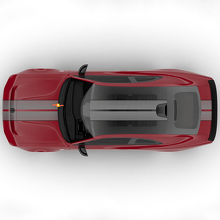 Sixpack Strisce Centrali Doppie Cofano Rally Adesivo Vinilico Offset 2 per Dodge Charger Daytona 3