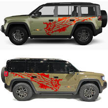 Adesivo in vinile Military Star Splash per porte laterali Jeep Recon 3