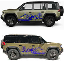 Adesivo in vinile per porte laterali Compass Explore Mountains per Jeep Recon 2