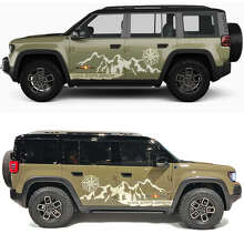 Adesivo in vinile per porte laterali Compass Explore Mountains per Jeep Recon 3