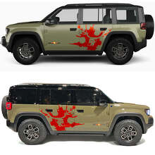 Kit di adesivi in vinile Skull Deer Splash per porta laterale Jeep Recon_3