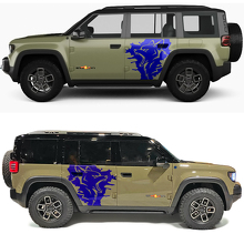Adesivo in Vinile Wolf Splash per Porte Laterali Jeep Recon 2