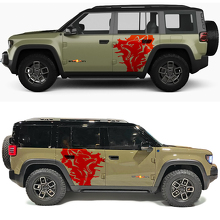 Adesivo in Vinile Wolf Splash per Porte Laterali Jeep Recon 3