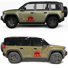 Adesivo in Vinile Bear Rubicon Forest per Portiere Laterali Jeep Recon 4