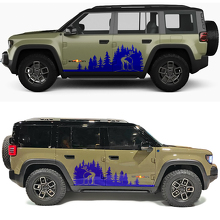 Adesivo in Vinile per Porte Laterali Deer Forest Line per Jeep Recon 2
