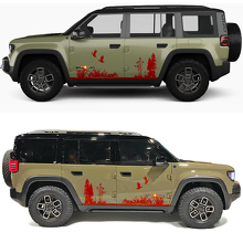 Adesivo in Vinile Lato Foresta per Porte Jeep Recon Caccia all'Oca 3