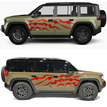 Adesivo in Vinile Segni Artigliati Laterali 4x4 2 Pezzi per Jeep Recon 3