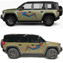 Adesivo in vinile Freedom Star Thin Blue Line per porte laterali Jeep Recon 3