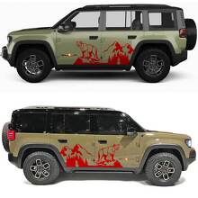 Adesivo in Vinile per Porte Laterali Jeep Recon Cougar Mountains Forest 3