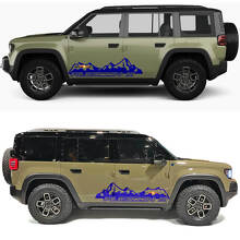 Adesivo in vinile con silhouette di montagne per porte laterali Rubicon X 2 per Jeep Recon 2