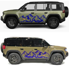 Adesivo in Vinile Silhouette Montagne 4x4 per Porte Laterali Jeep Recon 2