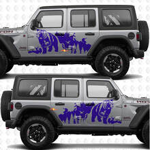 Adesivo in vinile Bear Trees Splash Side Doors adatto a Jeep Wrangler 2
