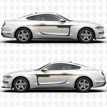 Adesivo Vinilato a Strisce Classiche per Porta Laterale per Ford Mustang 2014-2023_2
