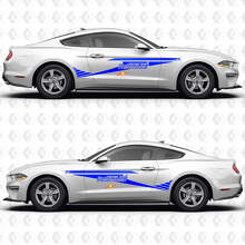 S550 FASCIA RACING DIAGONALE Pacchetto Prestazioni Livello 1 Adesivi in Vinile per Porte Laterali Ford Mustang 2