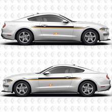 Kit di adesivi in vinile con strisce laterali da corsa doppie per Musclecar Musclecarmodel S550_2