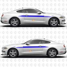 Kit di adesivi in vinile con strisce laterali da corsa doppie per Musclecar Musclecarmodel S550_3