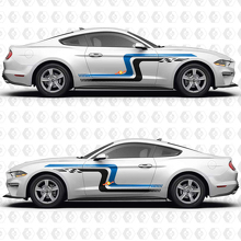 Adesivo Vinilico Vintage Racing Blocks per Portiere Laterali per Musclecar Musclecarmodel 2